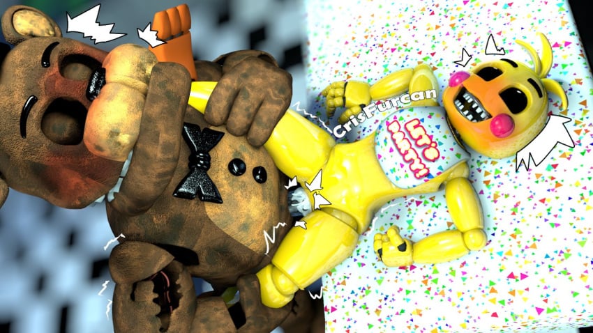 3d cock cris_furcan five_nights_at_freddy's five_nights_at_freddy's_2 pussy sex toy_chica_(fnaf) vaginal_penetration withered_freddy