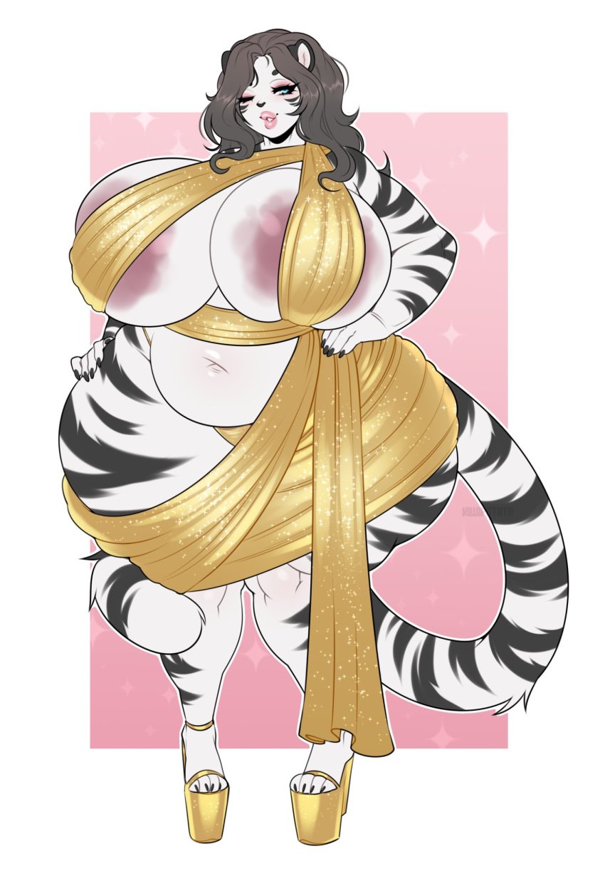 1girls anthro big_breasts curvy curvy_female huge_breasts kiwipotato tail thick_thighs tiger tiger_girl voluptuous voluptuous_female