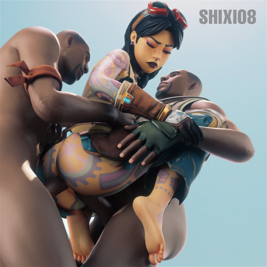 3d big_penis black_penis double_penetration feet fortnite fortnite:_battle_royale jules_(fortnite) threesome