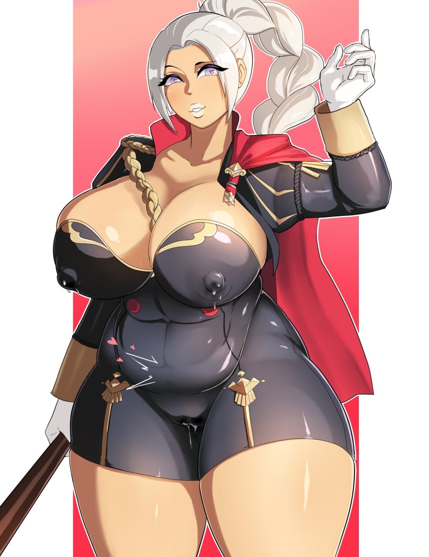 1girls breasts cameltoe cleavage edelgard_von_hresvelg erect_nipples female female_only fire_emblem fire_emblem:_three_houses huge_breasts lactation milk nipples pussy_juice solo tanned thick_thighs venus_body wide_hips xiceowl