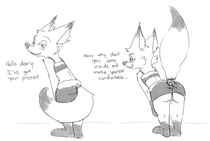 ... anthro ass bent_over black_and_white bottomwear canid canine clothed clothing dialogue dipstick_ears dipstick_tail disney english_text female fluffy fluffy_tail fox looking_back mammal mrs._wilde multicolored_ears multicolored_tail no_panties pussy raised_tail rear_view sequence simple_background sketch skirt solo standing text visiti white_background zootopia