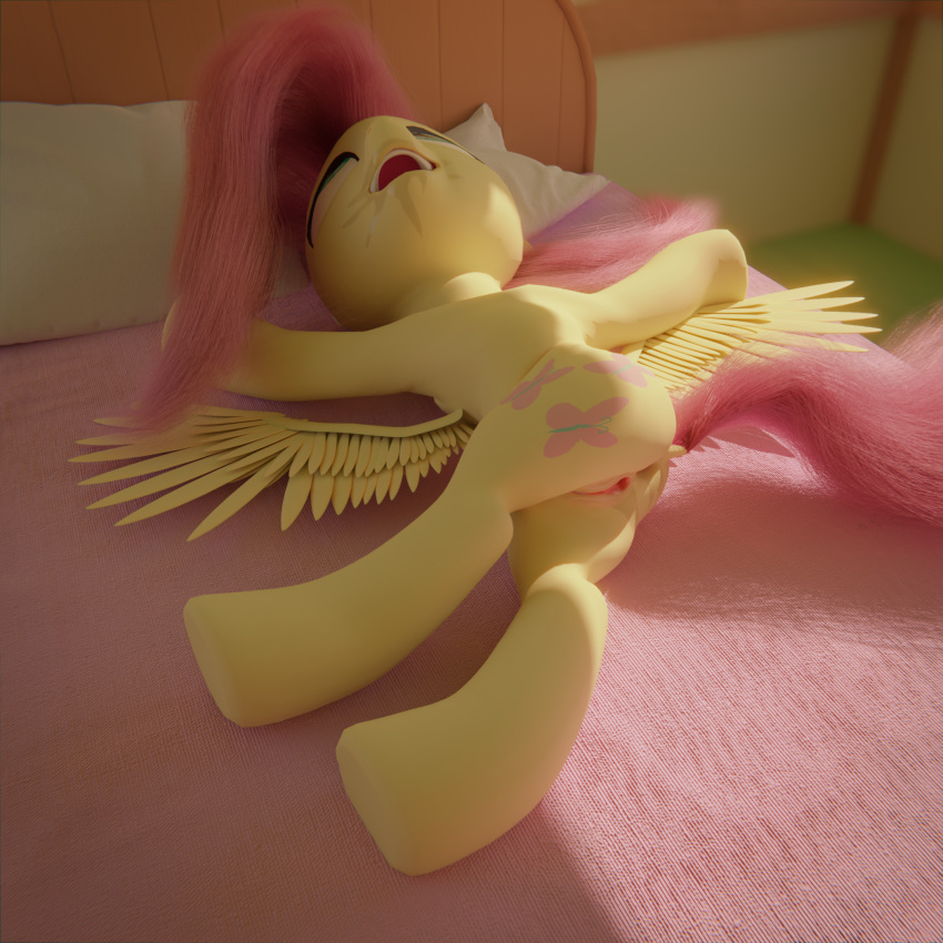 1:1 2019 3d after_sex anus aroused ass bodily_fluids cutie_mark drooling equid equine feathered_wings feathers female fluttershy_(mlp) friendship_is_magic gaping gaping_anus gaping_pussy genital_fluids hair hi_res mammal my_little_pony nude ooredelen open_mouth pterippus pussy saliva solo straight_hair wings