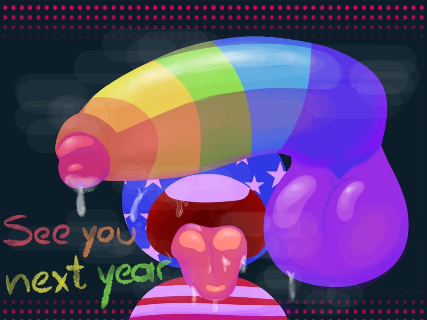2boys america_(countryhumans) axouwur countryhumans femboy femboy_only gay male male/male male_only meme multicolored_body multicolored_penis open_clothes penis penis_on_face precum precum_drip precum_string pride_colors pride_month saliva saliva_drip saliva_string saliva_trail speech text united_states_of_america_(countryhumans) yaoi