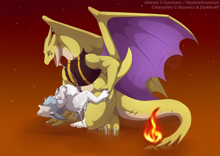 2boys alternate_color anal anal_sex anthro anthro_on_feral anthro_penetrating anthro_penetrating_feral biped bodily_fluids charizard chubby claws cum cum_in_ass cum_inside cumshot duo eeveelution ejaculation feral gay genital_fluids jolteon larger_anthro larger_male male male_only male_penetrated male_penetrating male_penetrating_male mega_charizard_y mega_evolution membrane_(anatomy) membranous_wings nintendo orgasm original_character penetration pokémon_(species) pokemon pokemon_(species) pokemon_rgby pokemon_xy sex shadoweyenoom shaonics size_difference smaller_feral smaller_male stomach_bulge text toe_claws video_games watermark wings yaoi zoophilia