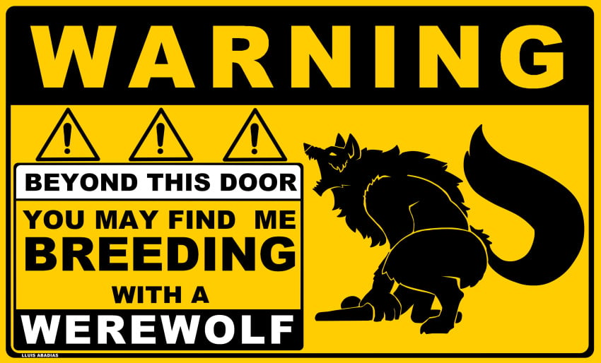 caution_sign from_behind larger_male lluisabadias no_humans pictogram size_difference warning_sign warning_sign_person werewolf