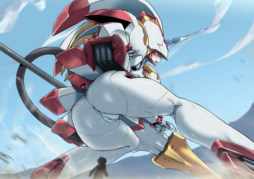 android anus ass blush bodily_fluids bottomless clothing darling_in_the_franxx decensored digital_media_(artwork) edit ejaculation female footwear genital_fluids high_heels human humanoid low-angle_view machine macro mammal mecha orgasm photoshop pochincoff pussy pussy_ejaculation pussy_juice robot robot_girl shoes spread_legs spreading strelizia studio_trigger