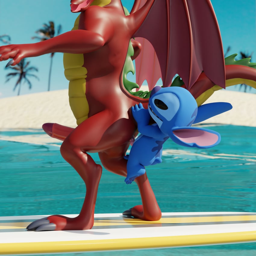 10s 1:1 2019 3d 4_fingers alien american_dragon:_jake_long anal anal_sex anthro ass back_markings beach black_eyes blue_body blue_nose crossover disney dragon duo experiment_(lilo_and_stitch) fingers gay hi_res jake_long lilo_and_stitch male male/male male_only male_penetrated male_penetrating markings membrane_(anatomy) membranous_wings no-name-no-problem notched_ear palm_tree penetration penis red_body seaside sex size_difference sky small_dom_big_sub small_tail stitch surfboard surfing tree water wings yaoi