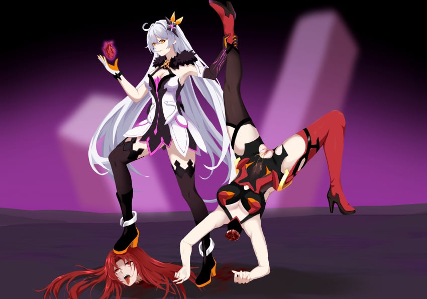 corpse death decapitated_head defeat execution female_death fresh_pussy fresh_vagina fresh_vulva guro heart honkai_(series) honkai_impact honkai_impact_3 honkai_impact_3rd incontinence kiana_kaslana kiana_kaslana_(herrscher_of_the_void) r-18g sexy_punishment yzyz2633