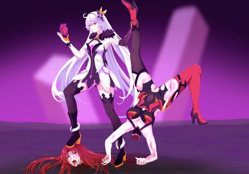 corpse death decapitated_head defeat execution female_death fresh_pussy fresh_vagina fresh_vulva gore guro honkai honkai_(series) honkai_impact honkai_impact_3 honkai_impact_3rd incontinence r-18g sexy_punishment yzyz2633