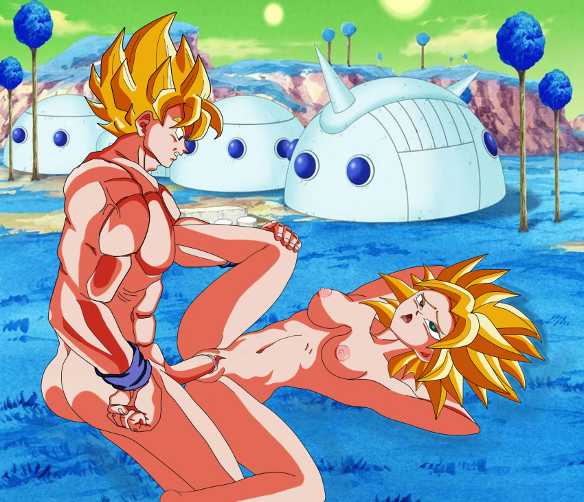 1girls caulifla dragon_ball dragon_ball_super female female_saiyan goku male namek nude saiyan sex son_goku super_saiyan universe_6/universe_7 universe_6_saiyan/universe_7_saiyan vaginal_penetration zenkizenkai