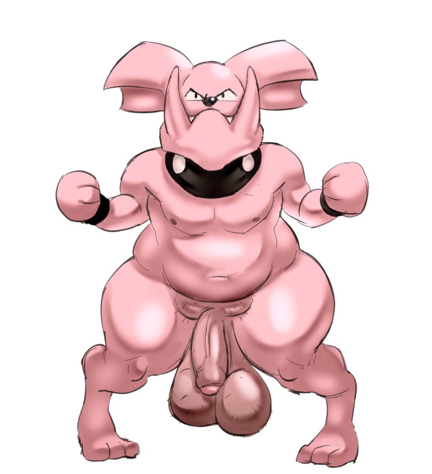 1boy big_ass big_balls big_penis canine chubby chubby_male collar digitigrade dog_ears furry furry_only granbull hairy_balls male_only pokemon pokemon_only thick_thighs uncircumcised uncut wide_hips