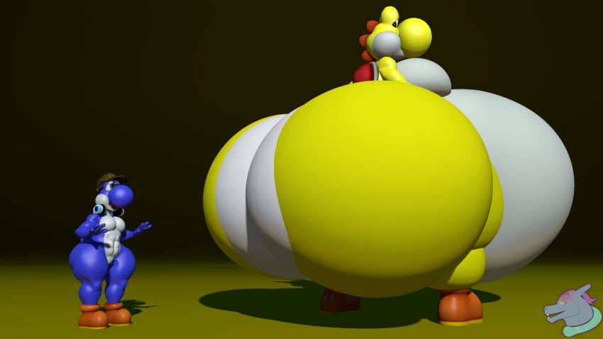 2boys 3d anthro ass belly big_ass big_belly blue_yoshi bubble_butt colossal_ass enormous_ass gale_(chip_at_night) gigantic_ass gigantic_belly huge_ass huge_belly hyper_ass hyper_belly large_ass large_belly looking_back male male_only mario_(series) massive_ass massive_belly moobs nintendo overweight size_difference sonaizard tagme thick_thighs wide_hips yellow_yoshi yoshi