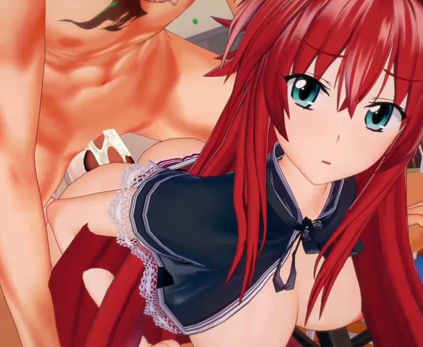 3d ahe_gao ass breasts doggy_style fantasyking3 games high_school_dxd library male manga penis pov rias_gremory sex