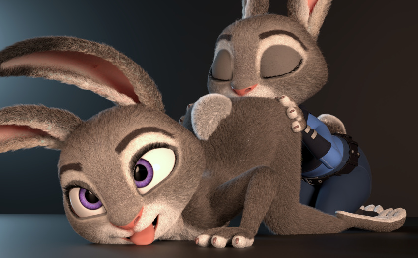 1girls 2019 3_fingers 3d 6_toes ahe_gao all_fours anthro ass bottomwear buckteeth bunny bunny_ears bunny_girl bunny_tail chickenass clone clothed clothing cute digital_media_(artwork) disney doggy_style duo eyelashes female fingers fully_clothed fur furry grey_body grey_fur hi_res judy_hopps lagomorph leporid licking_anus licking_ass licking_pussy mammal nude open_mouth oral oral_sex pants petite pleasure_face police_uniform policewoman purple_eyes rabbit rimming selfcest sex shirt simple_background smaller_female smile square_crossover toes tongue tongue_out topwear two_tone_fur uniform white_body white_fur yuri zootopia