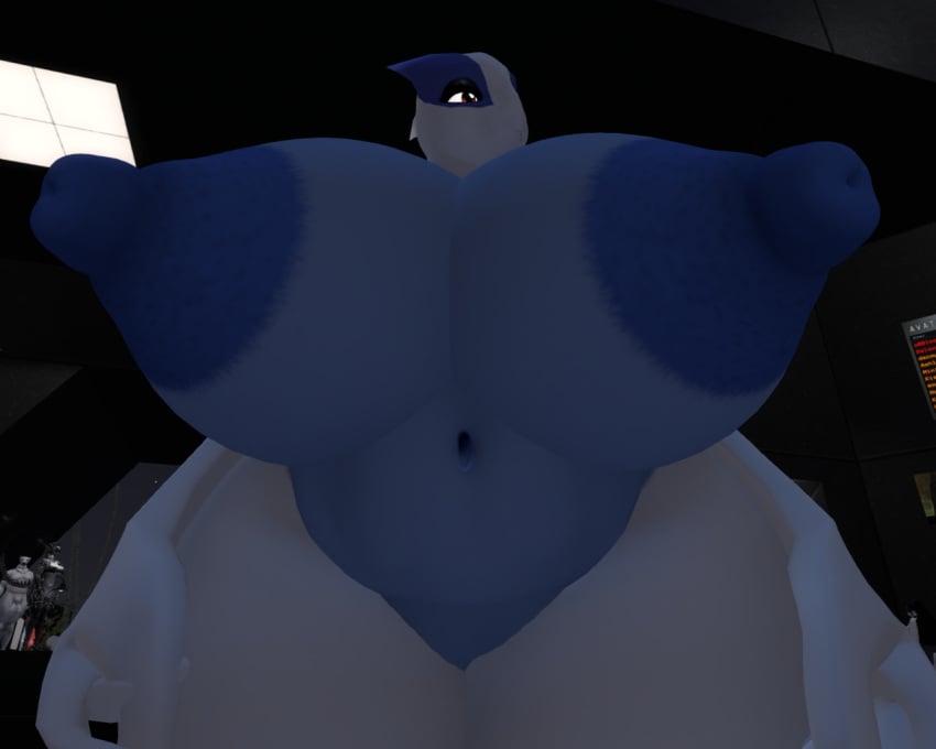 big_ass big_breasts breasts bubble_butt cleavage female ferialexonar huge_ass huge_breasts lugia nipples pokemon pokemon_(species) tagme thick_thighs wide_hips