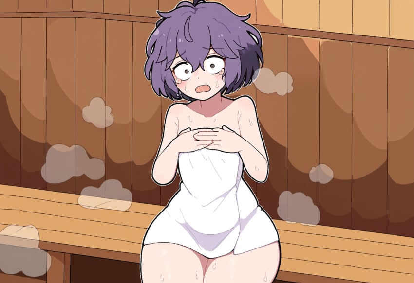 1girls ai_generated bernadetta_von_varley fire_emblem fire_emblem:_three_houses novelai sauna towel