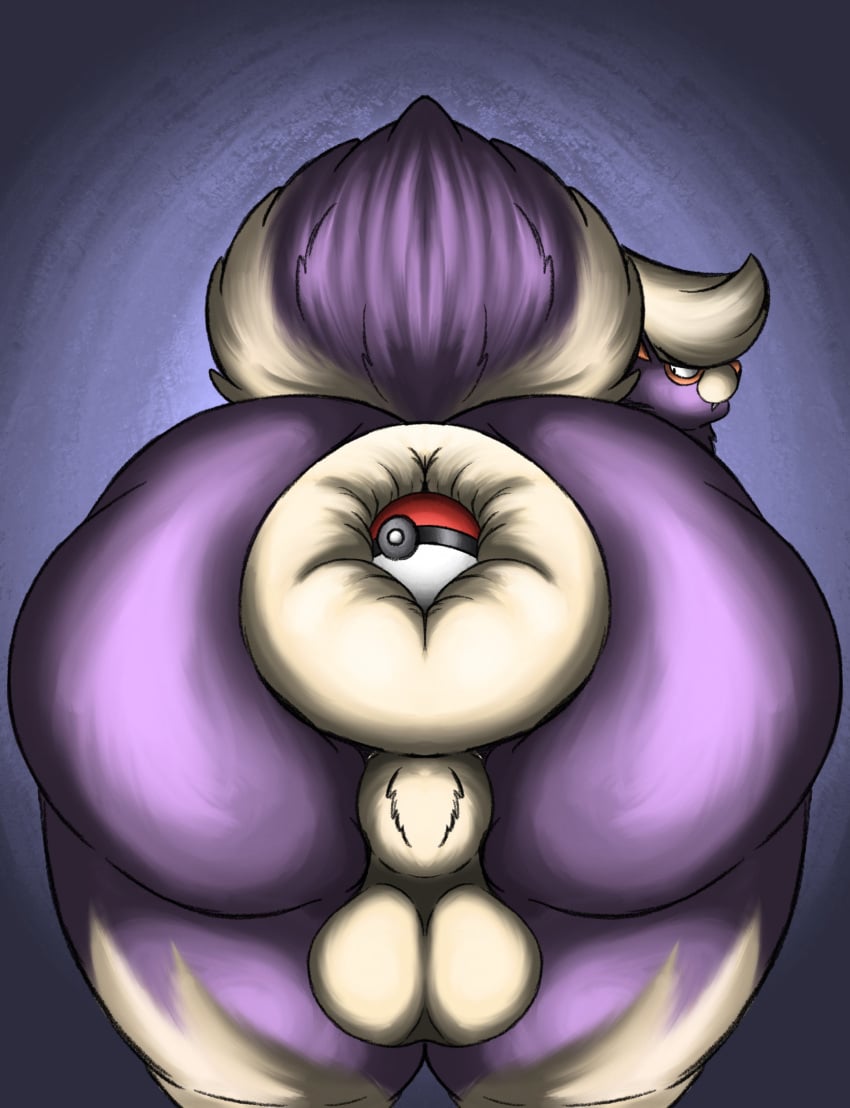 anthro anus ass balls big_anus big_butt generation_4_pokemon genitals hi_res huge_anus hyper hyper_anus male nintendo nude penetration pokeball pokeball_in_ass pokeball_insertion pokemon pokemon_(species) puffy_anus raised_tail skuntank solo sunflower_fox tail