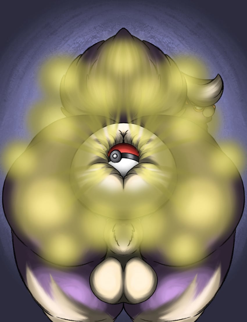 anthro anus ass balls big_anus big_butt fart fart_cloud gassy generation_4_pokemon genitals hi_res huge_anus hyper hyper_anus male nintendo nude penetration pokeball pokeball_in_ass pokeball_insertion pokemon pokemon_(species) puffy_anus raised_tail skuntank smelly solo sunflower_fox tail