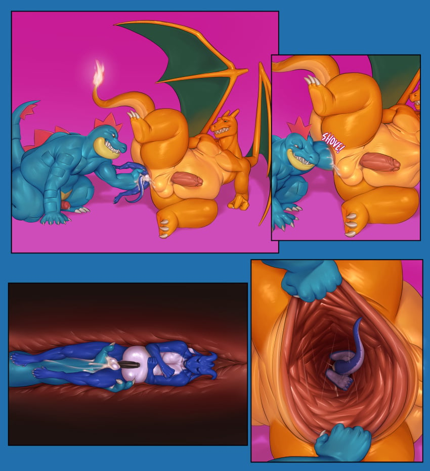 2019 3boys absurd_res anal anal_sex anal_vore anthro anus charizard chubby cum_in_ass cum_inflation cum_inside erection feraligatr fuzzies4you gaping gaping_anus gay group group_sex hi_res humanoid_penis hyper hyper_cum inflation larger_male male male_only nintendo original_character overweight overweight_male penetration penis pokémon_(species) pokemon pokemon_(species) pokemon_gsc pokemon_rgby reptile scalie sex size_difference smaller_male stomach_bulge testicles thick_thighs video_games vore wide_hips x-ray yaoi