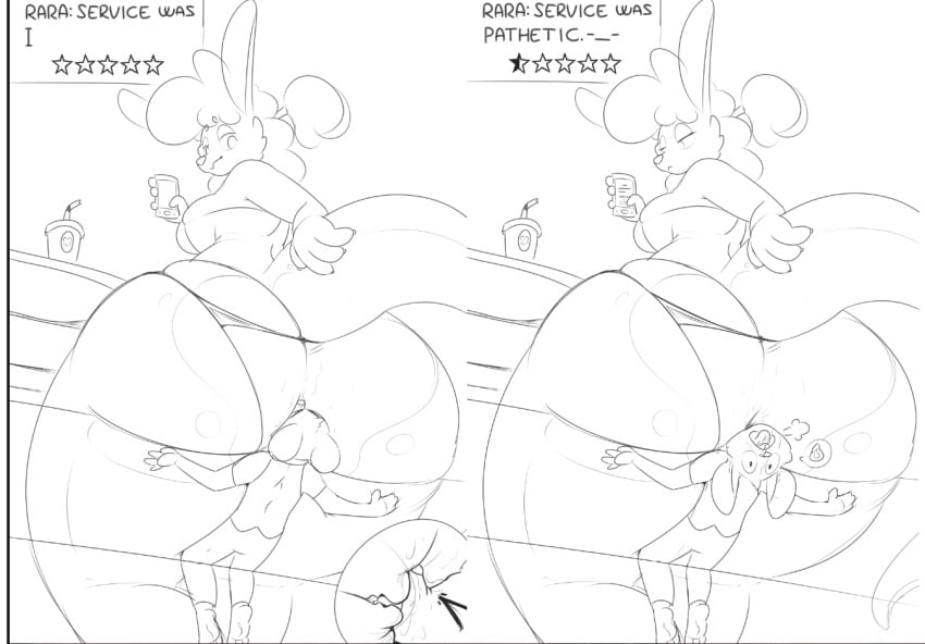 anilingus anthro ass big_ass big_butt bikini breasts breathing clothing deep_rimming exhausted face_in_ass facesitting female_only femdom gasping jiggly_juggle_(oc) jigglyjuggle kangaroo looking_back monochrome mouse rimming sketch smartphone sweat tail traced