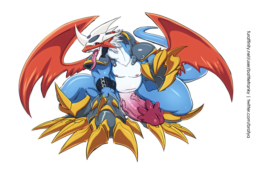 battle_franky claws digimon dragon erection flared_penis imperialdramon male male_only penis solo wings