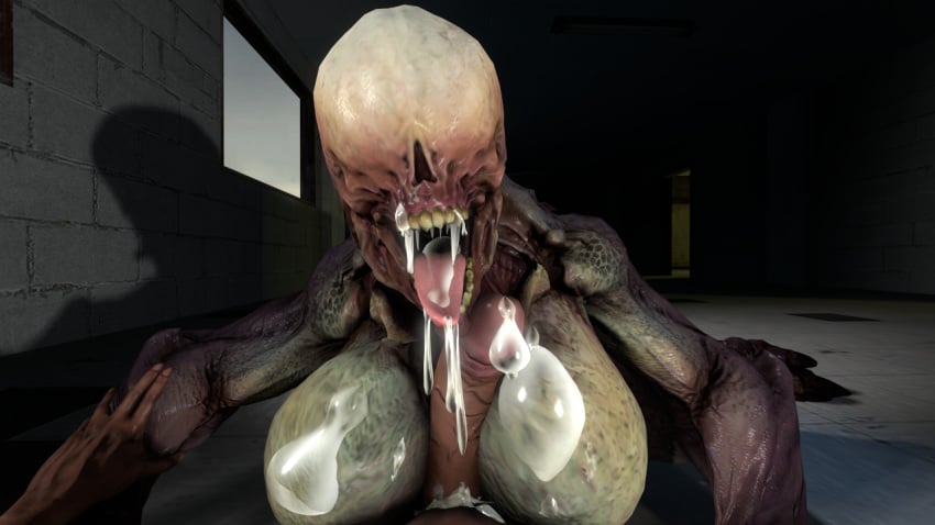 1boy 1girls 3d aroused blowjob colloidsfm cum cum_in_mouth cum_inside cum_on_face demon doom drooling featureless_breasts female hell_knight_(doom) huge_breasts human humanoid interspecies male male_human/female_demon male_human/female_humanoid male_on_humanoid paizuri pov straight tongue_out