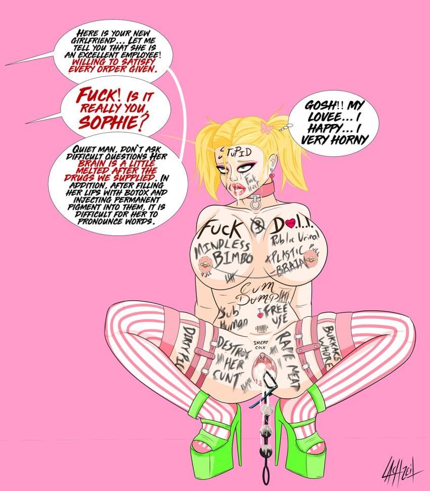 anal_beads barcode big_breasts bimbo bimbofication blonde_hair body_writing brain_drain brainwashing collar cum cum_in_ass cum_in_mouth cum_in_pussy cum_on_face degradation dildo drugged english_text eyewear forced glasses golden_shower high_heels huge_lips humiliation implants lachzeit lips mind_break naked naked_stockings nerd nipple_piercing nipple_rings nipples_linked_to_another pale_skin peeing peeing_on_face pierced_nipples piercing platform_heels prostitute prostitution rape red_hair ring_piercing sex_slave sex_toy sex_toy_in_ass sex_toy_insertion signature skinny stockings tattoo teen teenager text twintails urinal urinating urination urine urine_stream watersports writing