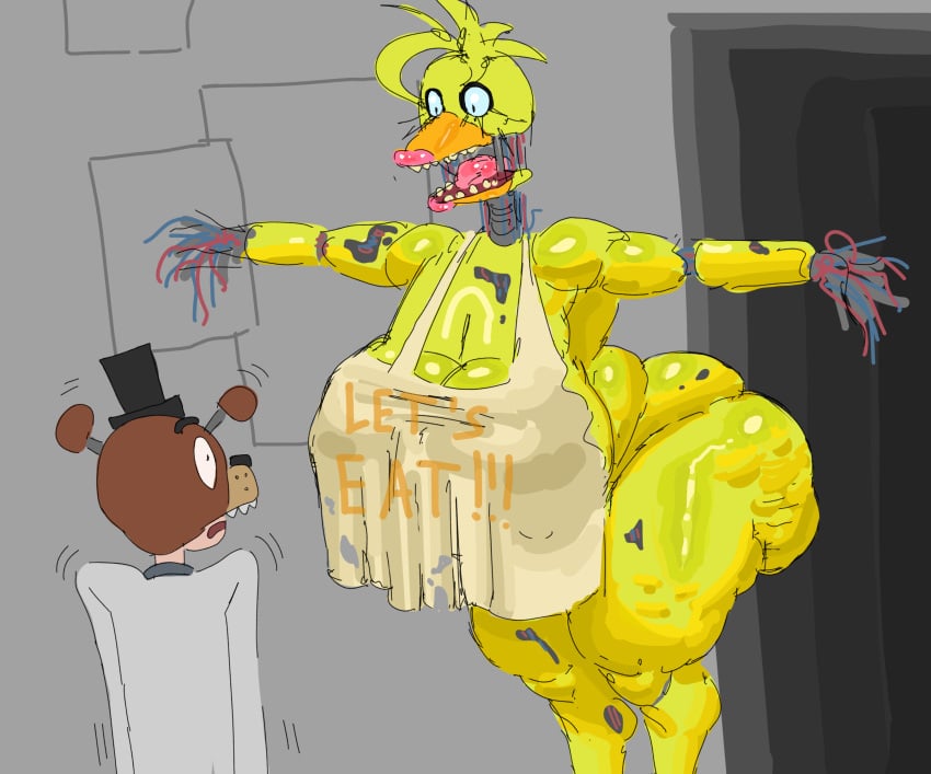 animatronic animatronic_female big_ass big_breasts bimbo_lips cellulite five_nights_at_freddy's five_nights_at_freddy's_2 fnaf gigantic_ass gigantic_breasts gilf lips lipstick massive_ass massive_breasts milf overweight robot withered_chica
