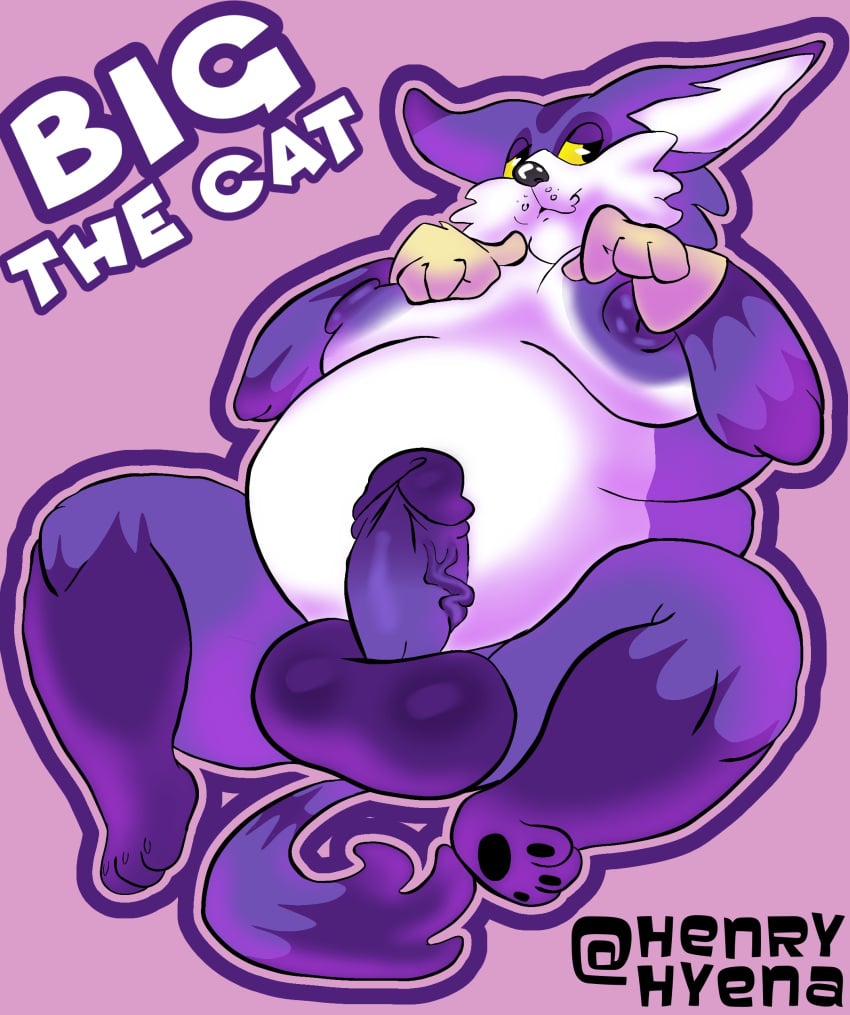 1boy absurd_res anthro balls big_balls big_penis big_the_cat domestic_cat felid feline felis furry genitals henry_hyena hi_res huge_balls huge_cock male male_only mammal name overweight overweight_male penis sega slightly_chubby solo sonic_(series) sonic_the_hedgehog_(series) team_phoria_legacy