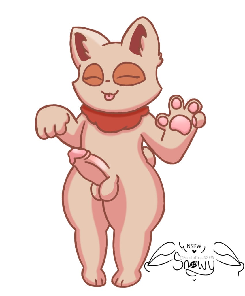 balls erection full-length_portrait genitals hi_res humanoid league_of_legends male nude penis portrait riot_games smile snowy_(furrito_thicc) solo teemo_(lol) tencent thick_thighs yordle