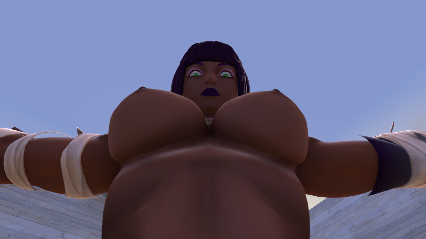 3d abs big_breasts breasts capcom dark-skinned_female dark_skin egyptian from_below implied_futanari joke menat parody source_filmmaker street_fighter street_fighter_v tagme tits video_games weaponizedpornography