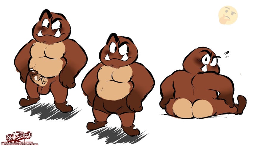 anthrofied goomba male_only mario_(series) naughtybassard penis solo_male torquewintress