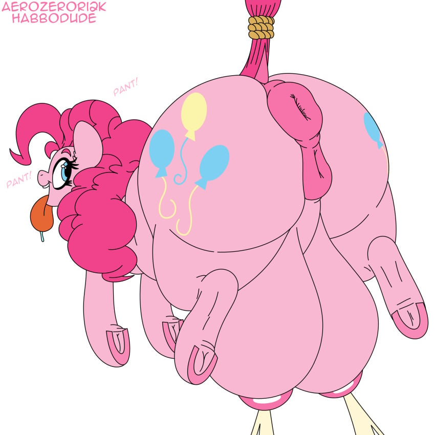 aer0_zer0 anus ass big_butt bodily_fluids crotchboobs drooling equid equine female feral friendship_is_magic habbodude huge_butt huge_crotchboobs hyper_crotchboobs lactating looking_back mammal my_little_pony open_mouth open_smile pinkie_pie_(mlp) puffy_anus pussy rope saliva simple_background smile suspension tongue tongue_out