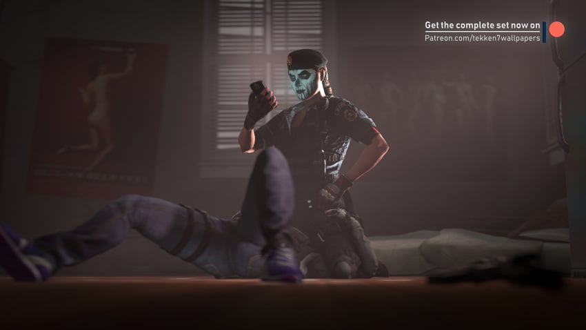 2girls 3d absurdres asphyxiation bedroom beret blinds brazilian brazilian_female caveira_(rainbow_six) defeated facesitting female femdom handgun highres iq_(rainbow_six) jeans phone pistol poster rainbow_six rainbow_six_siege reading redbone skull_face_paint tekken7wallpapers tom_clancy window