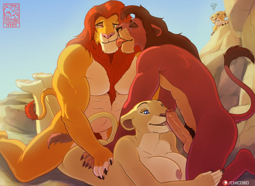 bisexual chicobo cucked_by_father cucked_by_mother cucked_by_parents cuckquean disney kiara kovu licking muscular muscular_male nala nude penis sex simba straight the_lion_king threesome voyeur