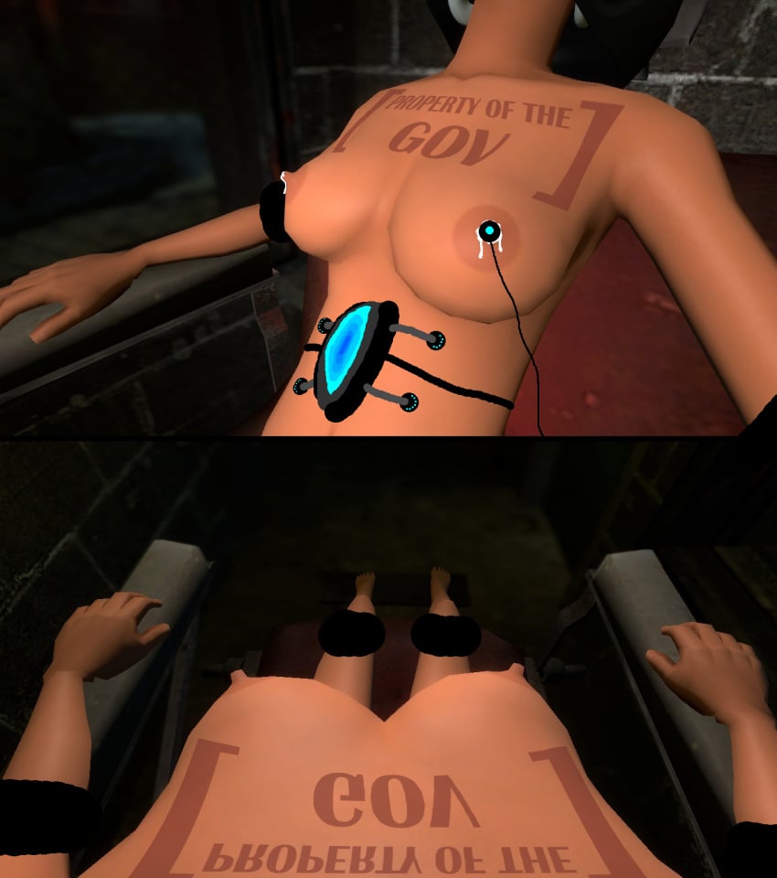 1girls 3d areolae female female_only garry's_mod human human_female human_only lactation milking milking_machine nipples scout's_mother solo tagme