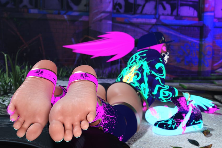 1girls 3d akali ass back_view barefoot blender_(software) close-up clothed_female feet female female_only foot_fetish foot_focus juicesfm k/da_akali k/da_series league_of_legends pink_hair ponytail pov_feet presenting_feet shoes shoes_removed shorts soles solo stirrup_legwear stirrup_socks thighhighs toes wrinkled_soles