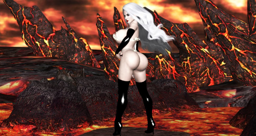 ass butt_floss chaos_comics handbra huge_ass huge_breasts huge_breasts huge_butt lady_death white_hair white_skin