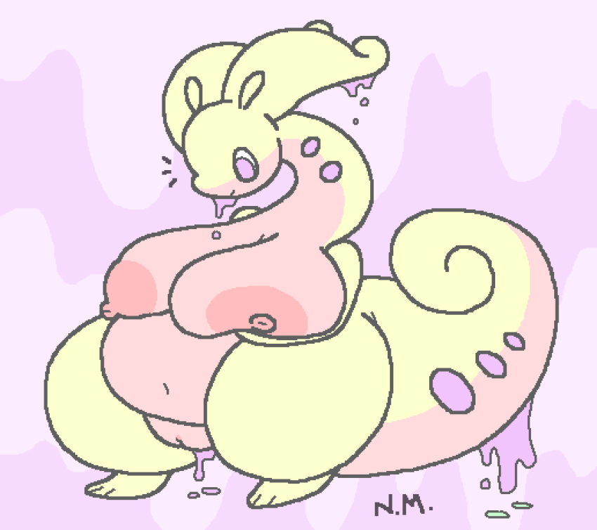 1girls 2019 alternate_color anthro anthrofied big_ass big_belly big_breasts big_nipples chubby chubby_female dragon goodra huge_ass huge_breasts large_areolae large_ass large_breasts large_nipples larger_female nintendo overweight overweight_female pokémon_(species) pokemon pokemon_(species) pokemon_xy scalie shiny_goodra shiny_pokemon sleepyslut soft soft_breasts soft_color source_request text thick_thighs watermark wide_hips