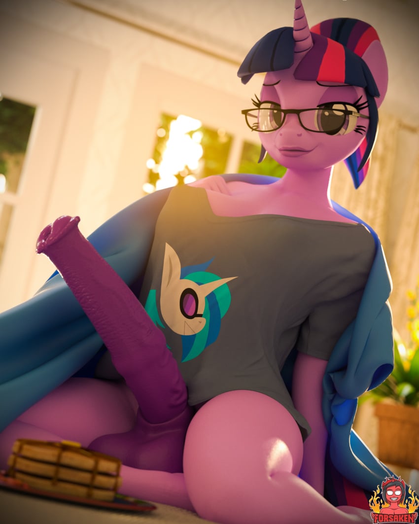 1futa 2019 3d absurd_res animal_genitalia animal_penis anthro balls bedding bedroom_eyes big_breasts big_penis blanket clothed clothing equid equine_penis erection eyewear food forsaken_(artist) friendship_is_magic furry futa_only futanari futatwi glasses gynomorph hair hi_res horn horsecock huge_balls huge_cock intersex large_balls large_penis looking_at_viewer mammal medial_ring my_little_pony narrowed_eyes nipple_outline pancake partially_clothed penis ponytail purple_eyes purple_hair seductive sitting solo twilight_sparkle_(mlp) unicorn vein veins veiny_penis vinyl_scratch_(mlp)