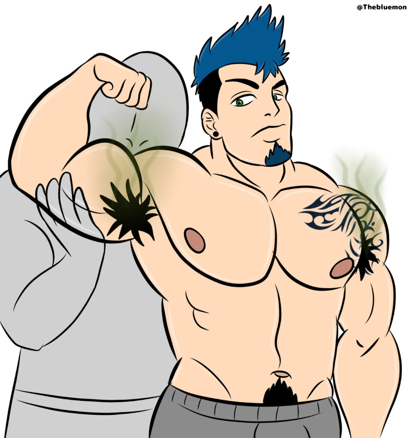 armpit_hair darius_(league_of_legends) gay league_of_legends muscular_male pecs smelly_armpits thebluemon