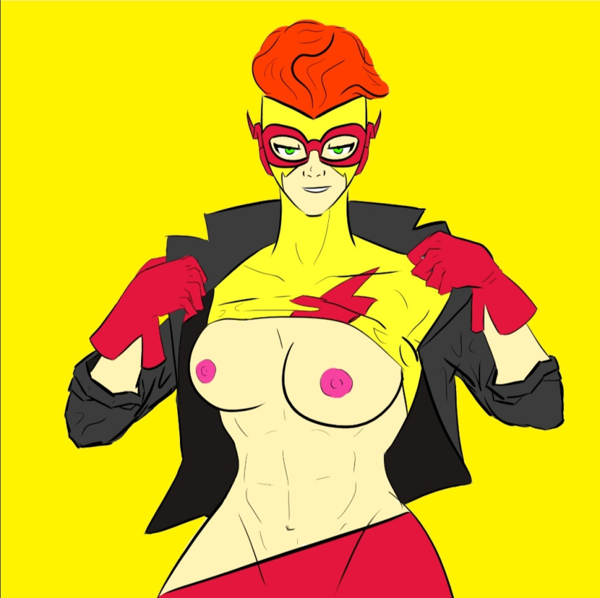 clothed dc dc_comics flash flash_(series) green_eyes irey_west iris_west_ii kingdom_come red_hair thehornyhood