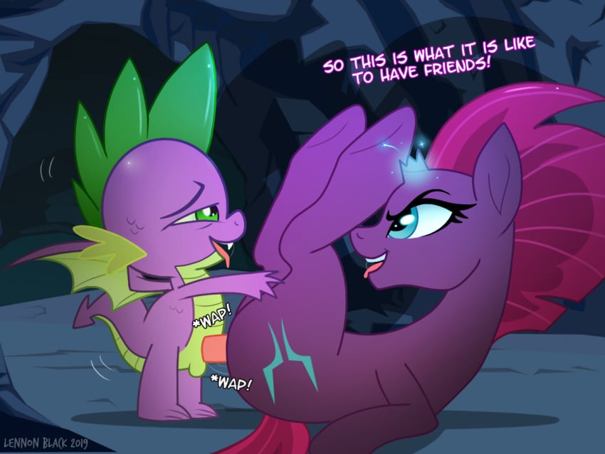 age_difference dragon equid female friendship_is_magic horn lennonblack male mammal my_little_pony my_little_pony_the_movie penetration penis sex smooth_skin spike_(mlp) straight tempest_shadow_(mlp) unicorn vaginal_penetration young