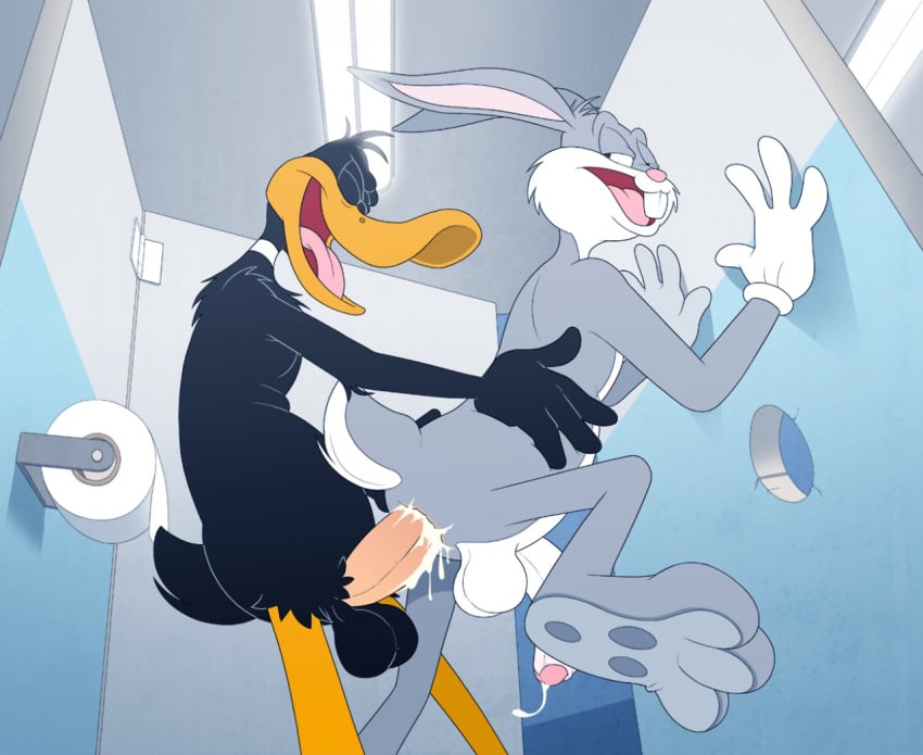 anal anal_penetration anal_sex anatid anseriform anthro anti_dev avian balls bird bugs_bunny cum cum_in_ass cum_inside cum_string daffy_duck duck duo flaccid_while_penetrated foreskin gay gay_sex glans glory_hole gloves humanoid_penis interspecies lagomorph leg_up leporid looney_tunes male male/male male_only mammal orgasm_face orgasm_from_anal partially_retracted_foreskin penetration penis rabbit soft_feathers thrusting_into_ass toilet_stall uncut warner_brothers