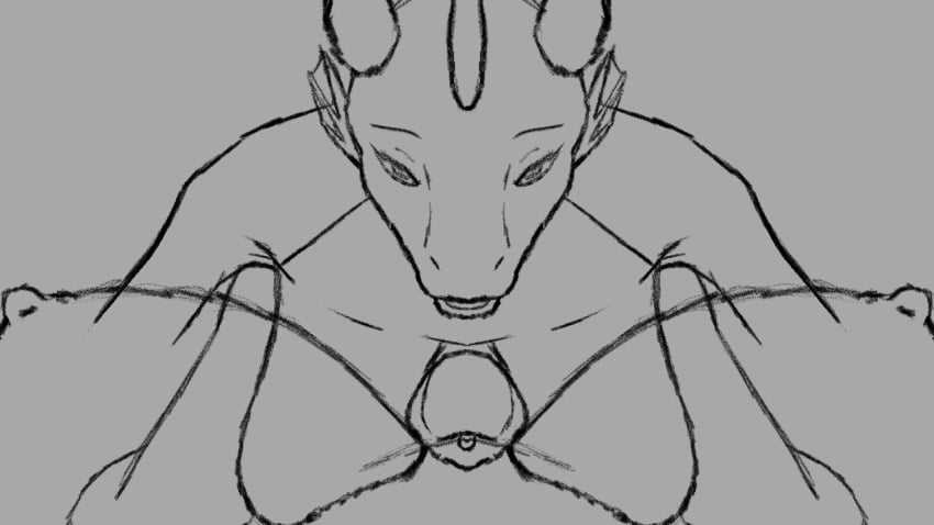 16:9 2019 animated anthro breasts dragon fin first_person_view furry futa_on_futa futanari gynomorph horn intersex intersex/intersex jiggle nipples penis renora_(thatpeon) sex thatpeon