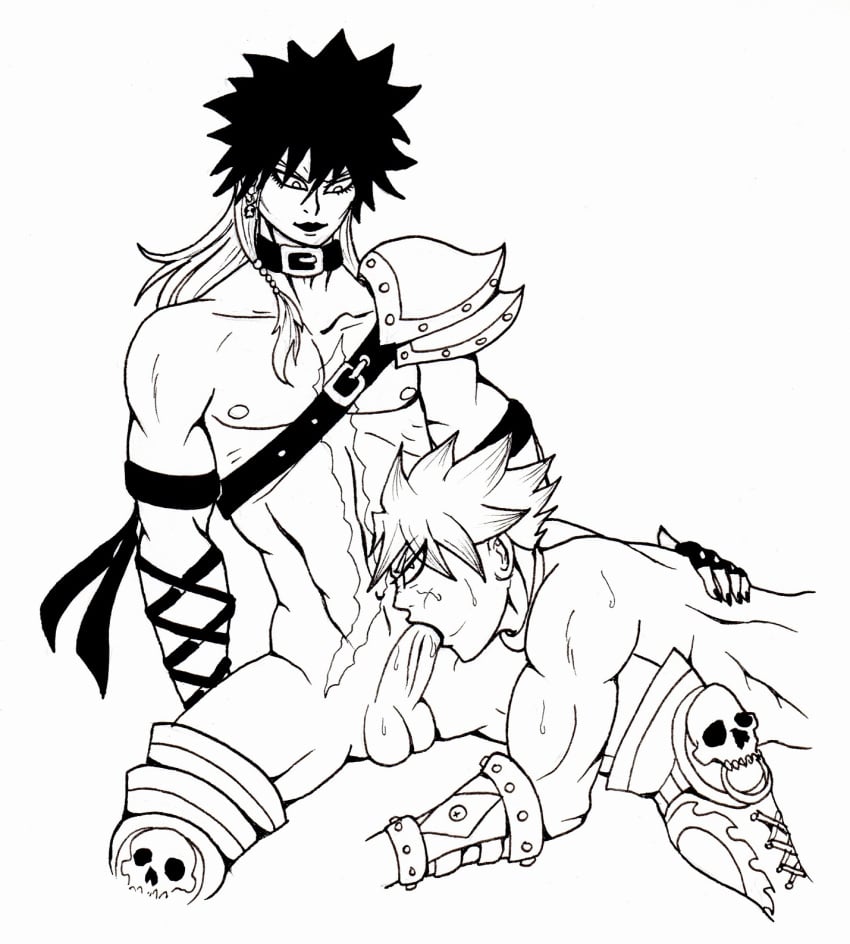 2boys fairy_tail gladiators lyon_vastia midnight_(fairy_tail) oral uncensored yaoi