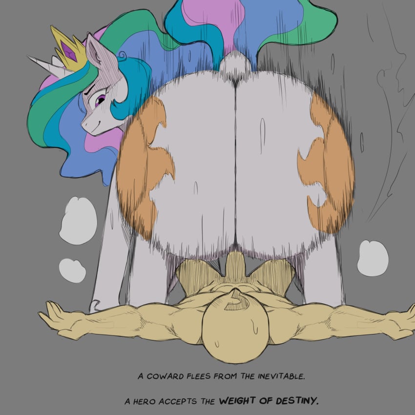 ambiguous ass back big blush bodily character cold-blooded-twilight color color_edit colored colored_sketch colorshun dialogue duo english_text equid equine erection eyebrows faceless female feral fluids friendship_is_magic fur genitals hasbro hi horse huge human imminent_facesitting lines looking lying male male/female mammal motion my_little_pony nude on penetration penile penis pony princess_celestia_(mlp) rear res sex smile sweat tail1:1 view