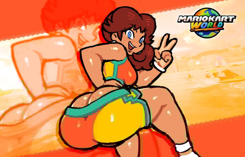 1girls 2025 2d 2d_(artwork) 2d_artwork ass ass_focus big_ass big_breasts big_butt big_thighs breasts brown_hair brycecarringto5 bubble_ass bubble_butt butt dat_ass dumptruck_ass dumptruck_butt ear_piercing earrings fat_ass fat_butt female female_focus female_only freckles freckles_on_ass freckles_on_face huge_ass huge_butt large_ass large_butt looking_at_viewer looking_back looking_pleasured mario_(series) mario_kart mario_kart_world mouth mouth_open peace_sign plump plump_ass plump_butt princess_daisy shiny_ass shiny_breasts shiny_butt shiny_hair shiny_skin smile smiling smiling_at_viewer solo solo_female solo_focus tagme tanned_female tanned_girl tanned_skin teeth teeth_showing teeth_visible thighs white white_skinned_female