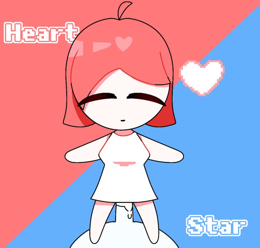 1boy 1girls caffey character_name chibi chibi_style closed_eyes clothed_sex clothing copyright_name cum cum_in_pussy cute happy_sex heart_(heart_star) heart_star pixel simple_background star_(heart_star) unseen_character unseen_male_face vaginal_penetration video_game_character