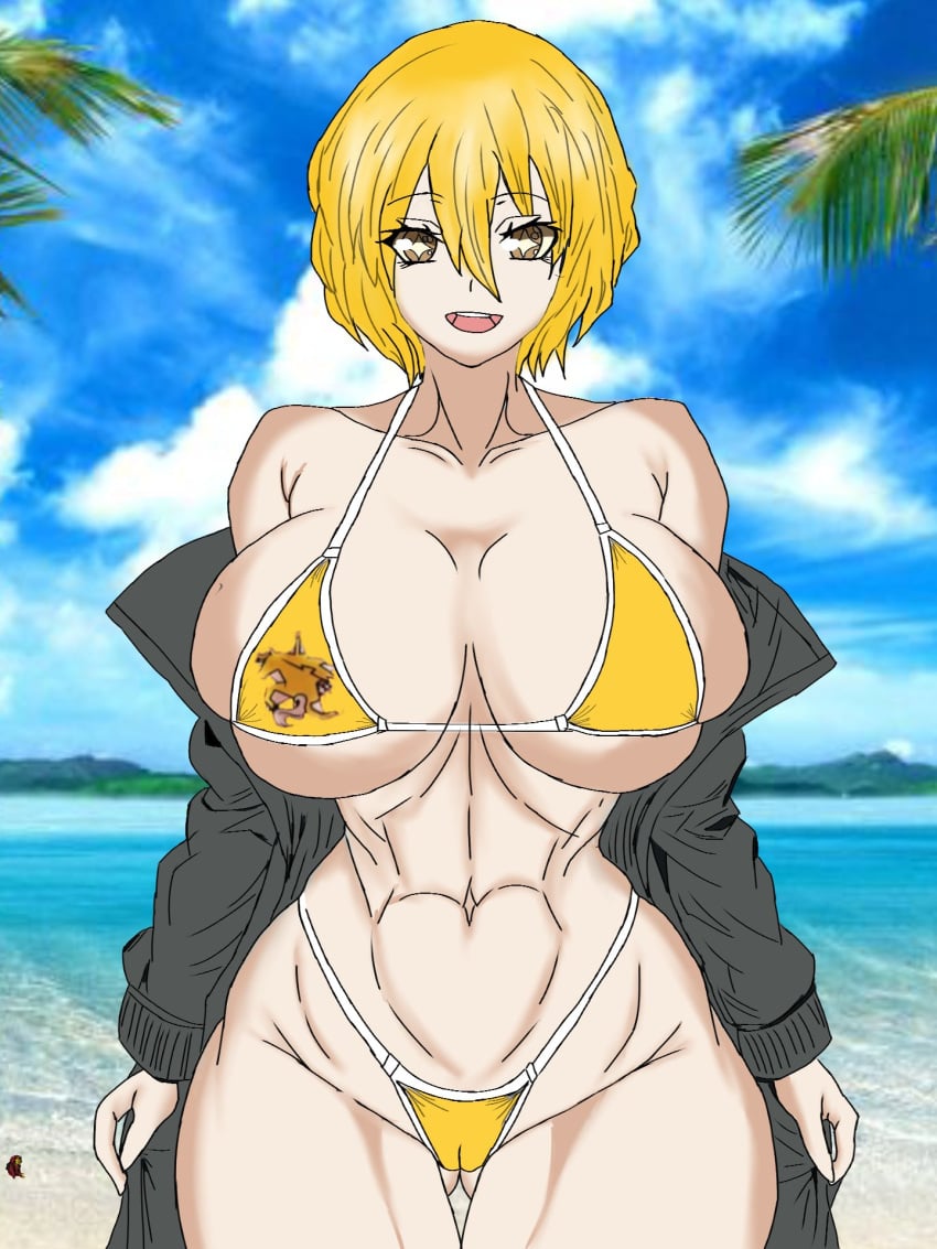 big_breasts bikini chesed95850218 don_quixote_(limbus_company) limbus_company project_moon